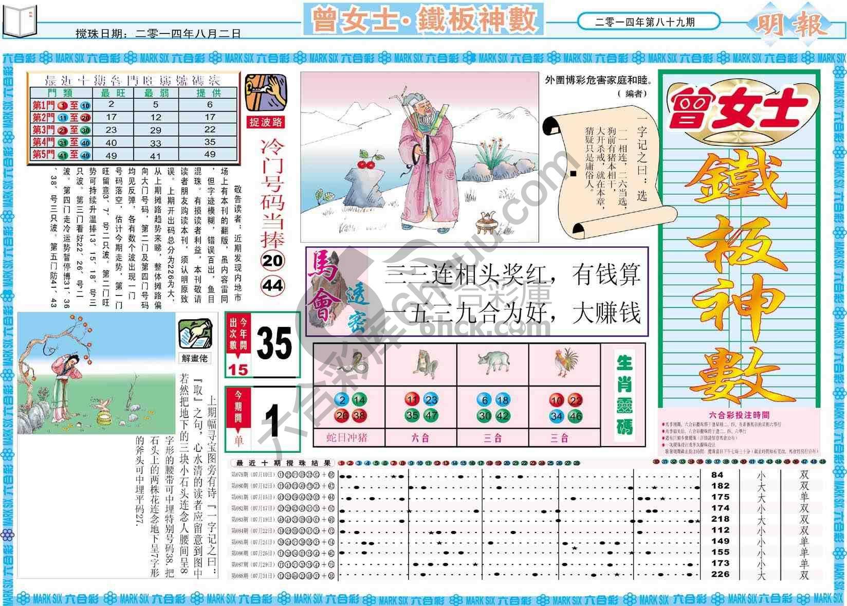曾女士铁板神数