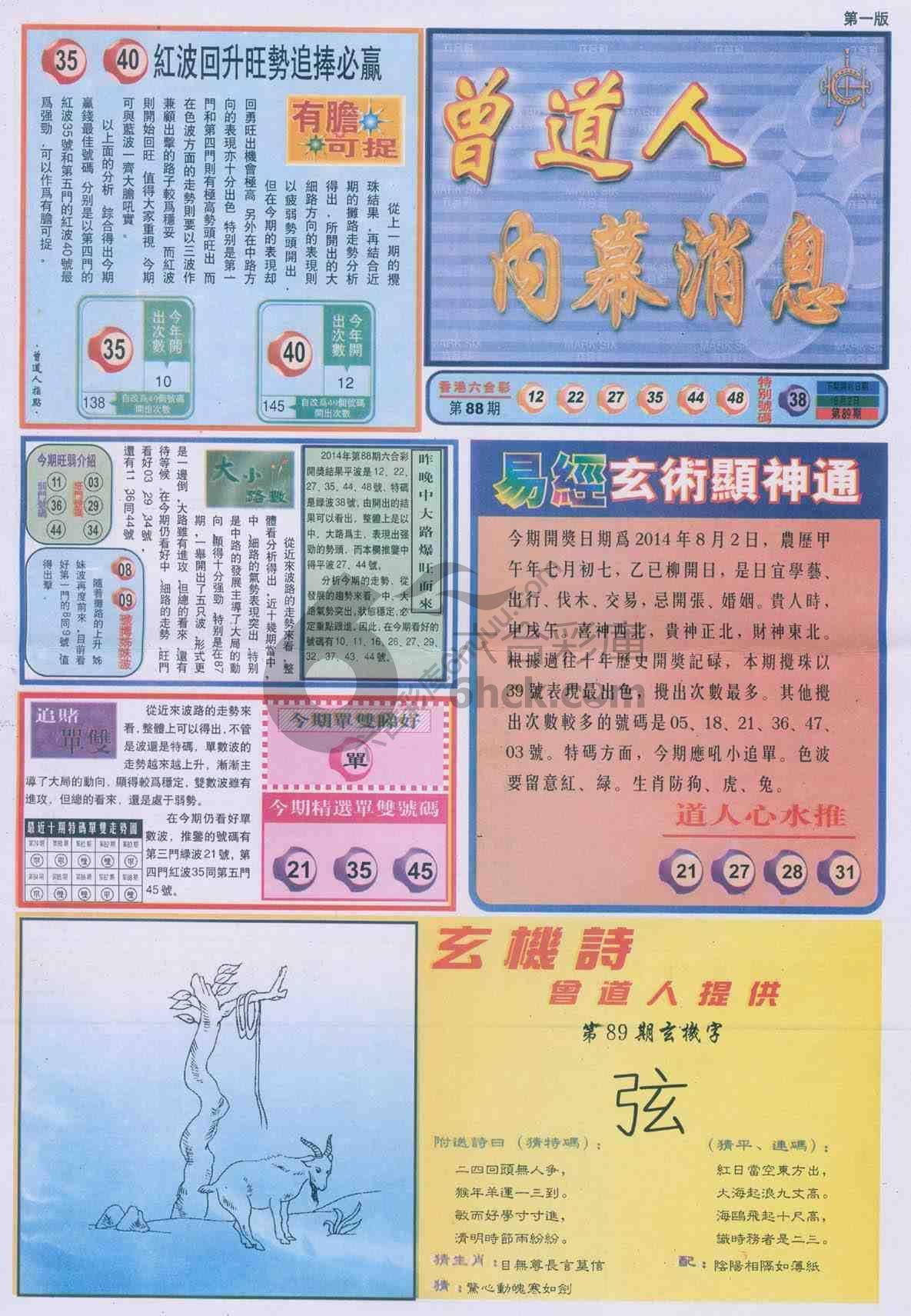 曾道人内幕消息