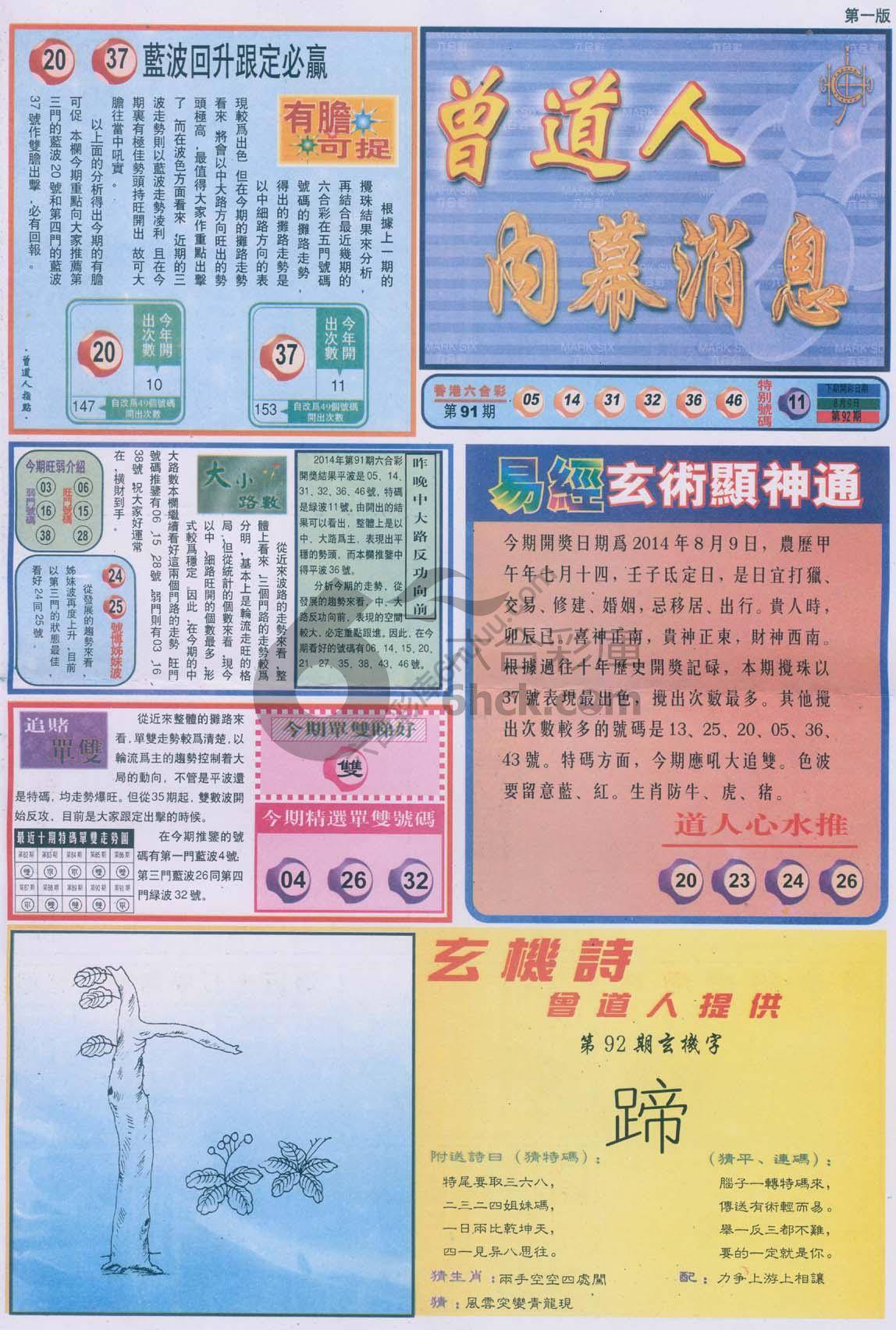曾道人内幕消息