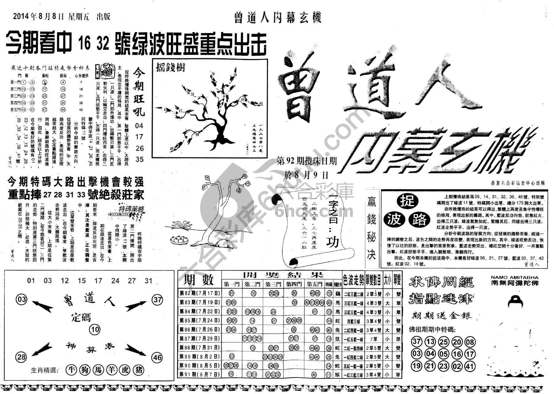 曾道人内幕玄机