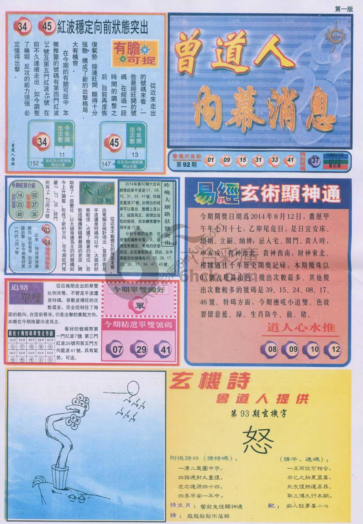 曾道人内幕消息