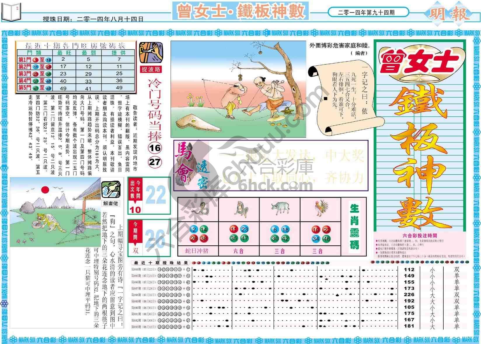 曾女士铁板神数