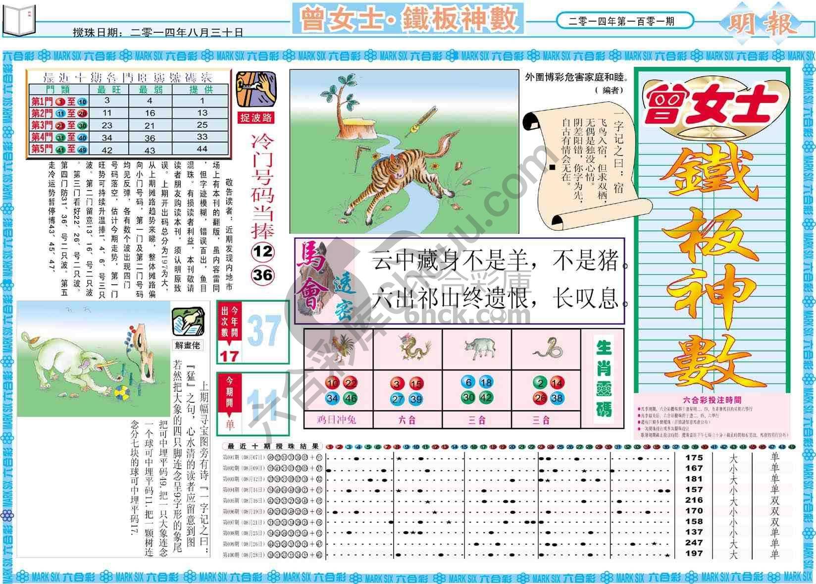 曾女士铁板神数