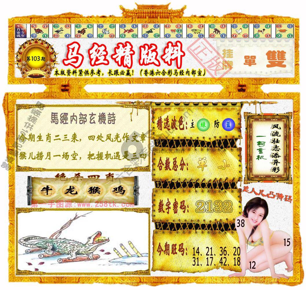 马经精版料