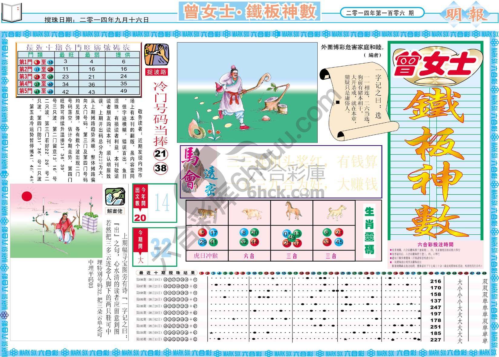 曾女士铁板神数