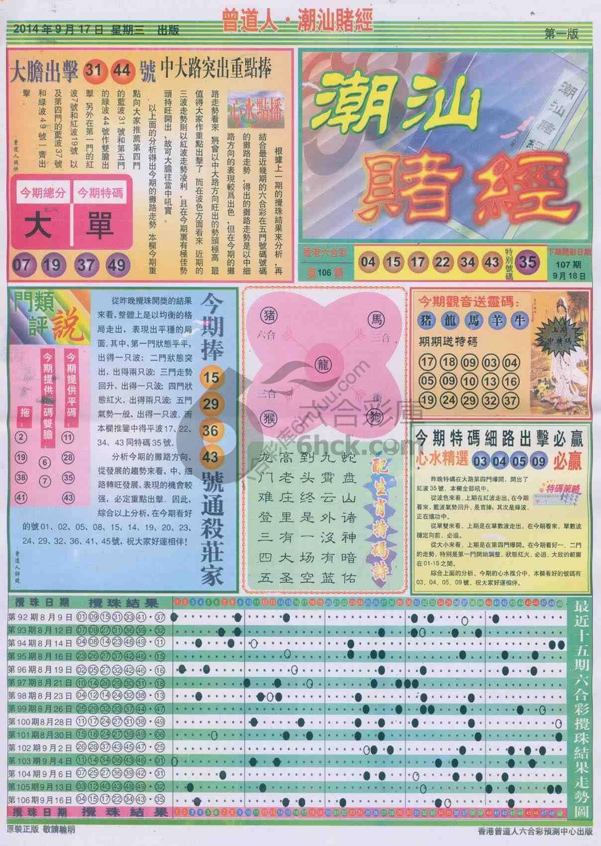 曾道人潮汕赌经