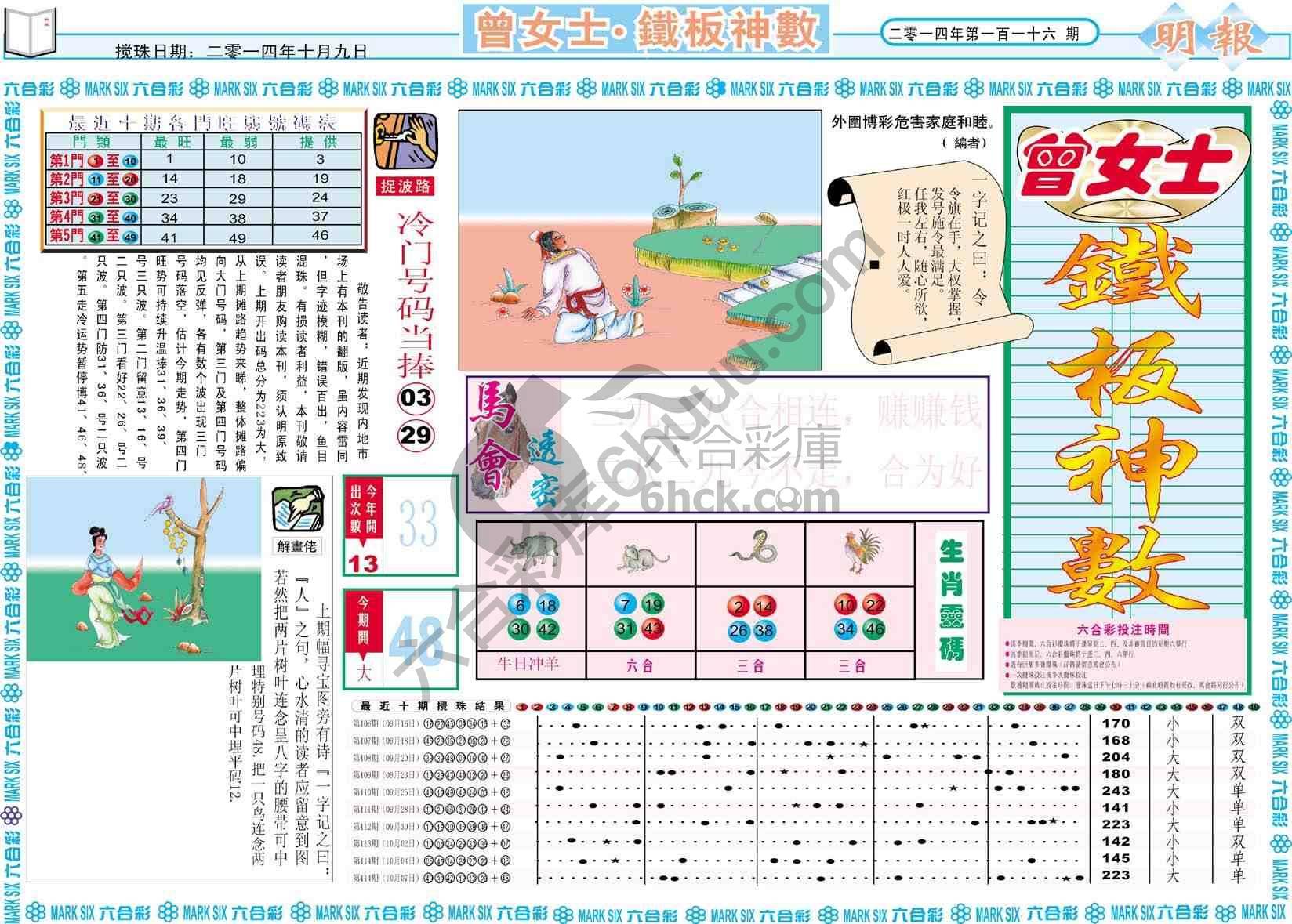 曾女士铁板神数