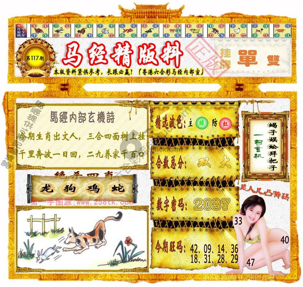 马经精版料