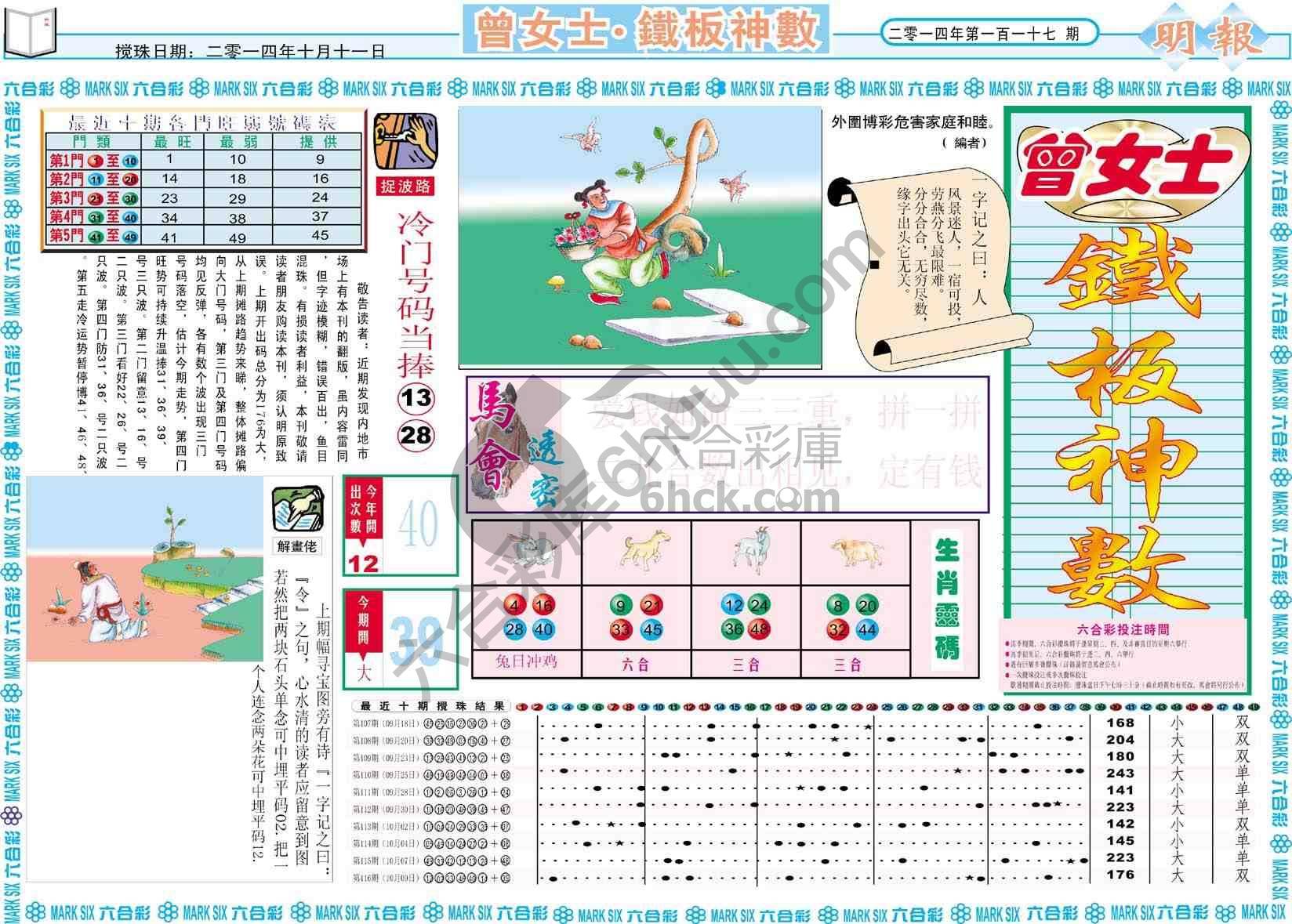 曾女士铁板神数