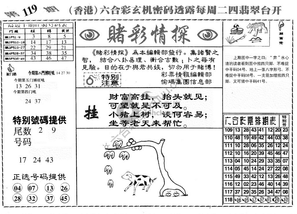 赌彩情探