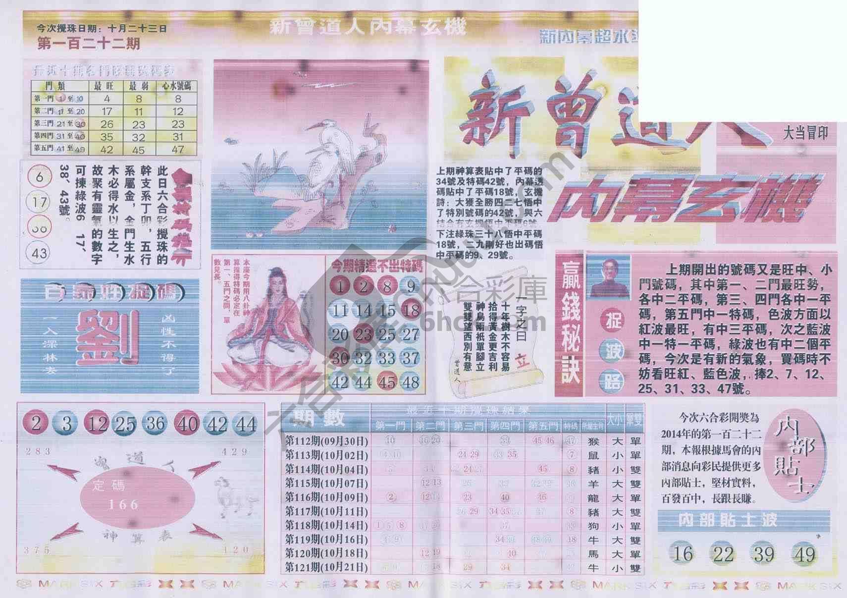 新曾道人内幕玄机