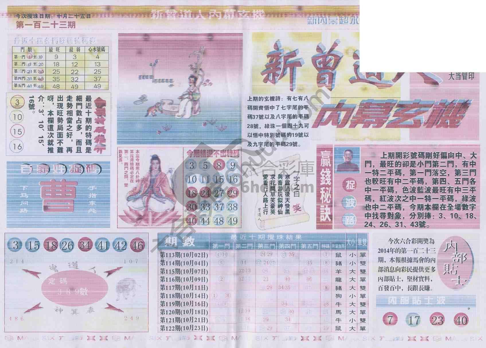 新曾道人内幕玄机