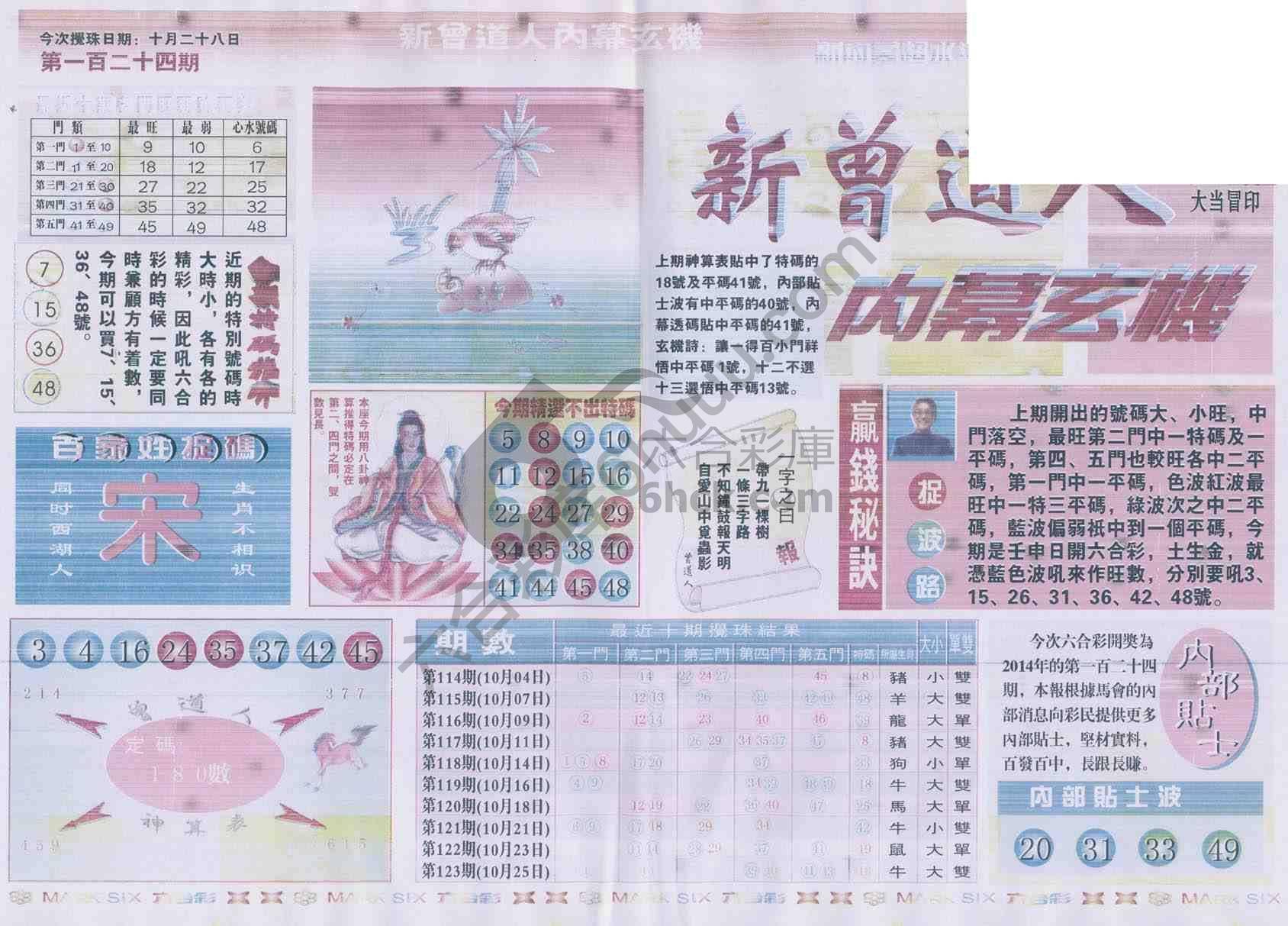 新曾道人内幕玄机