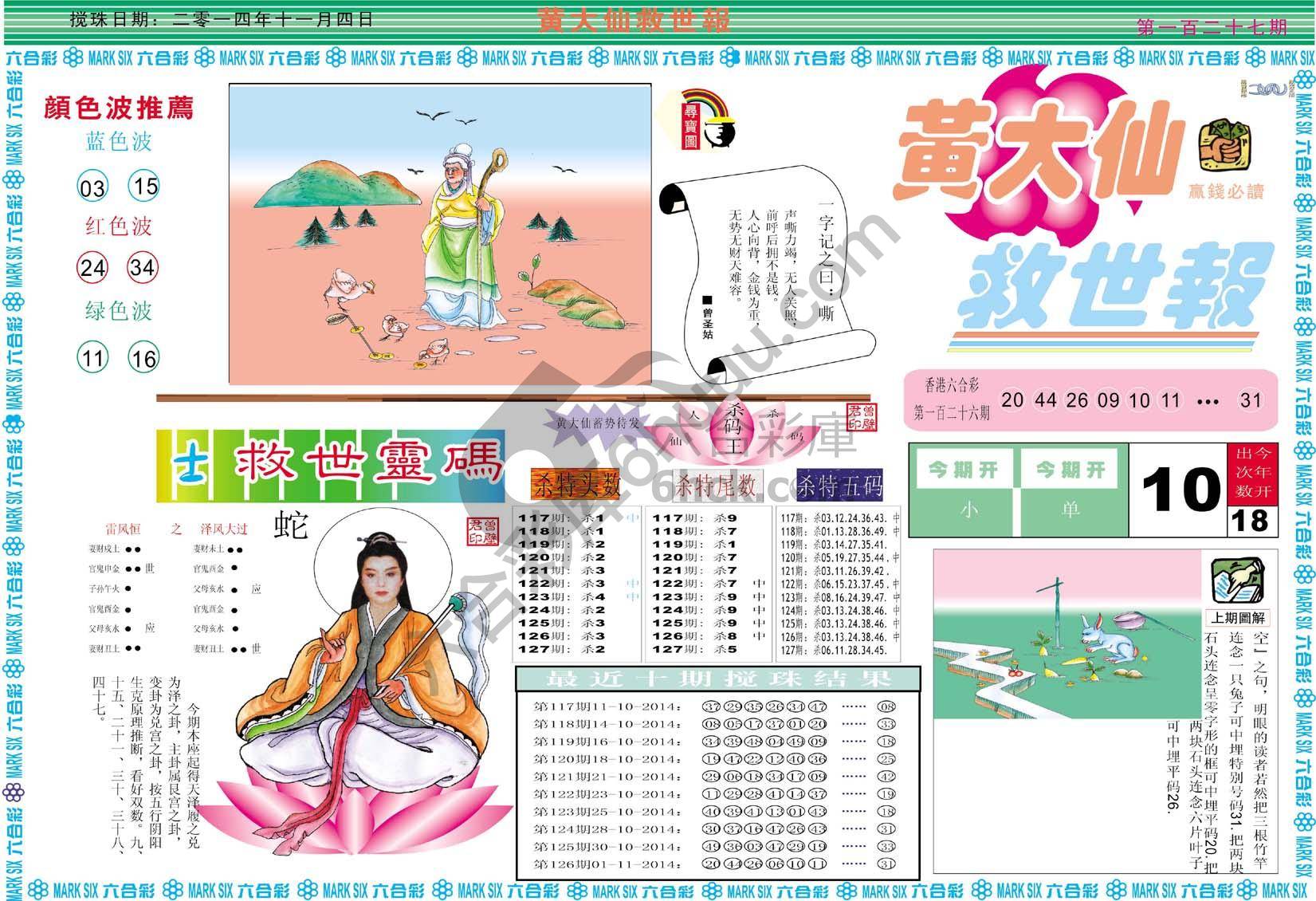 黄大仙救世报
