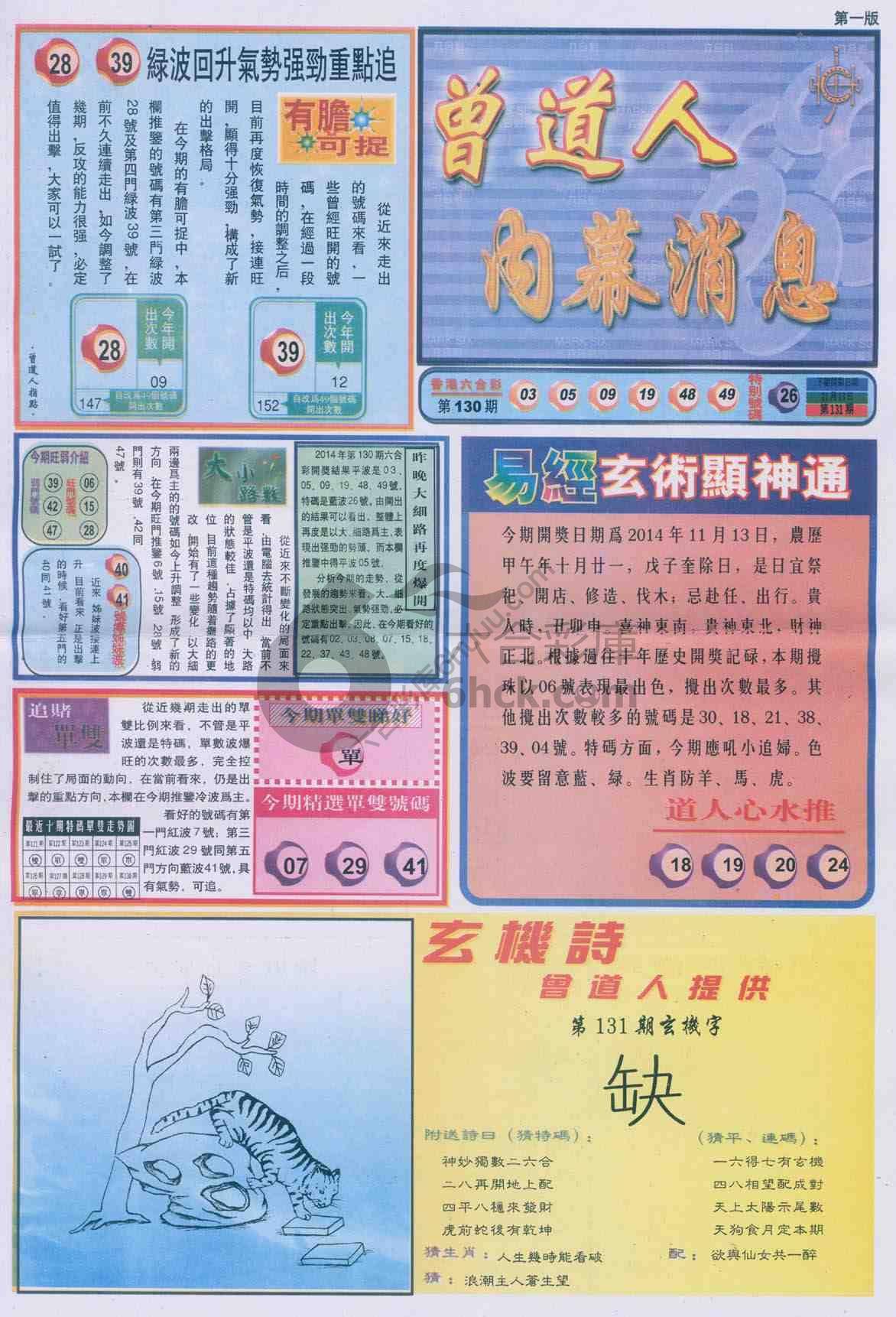 曾道人内幕消息
