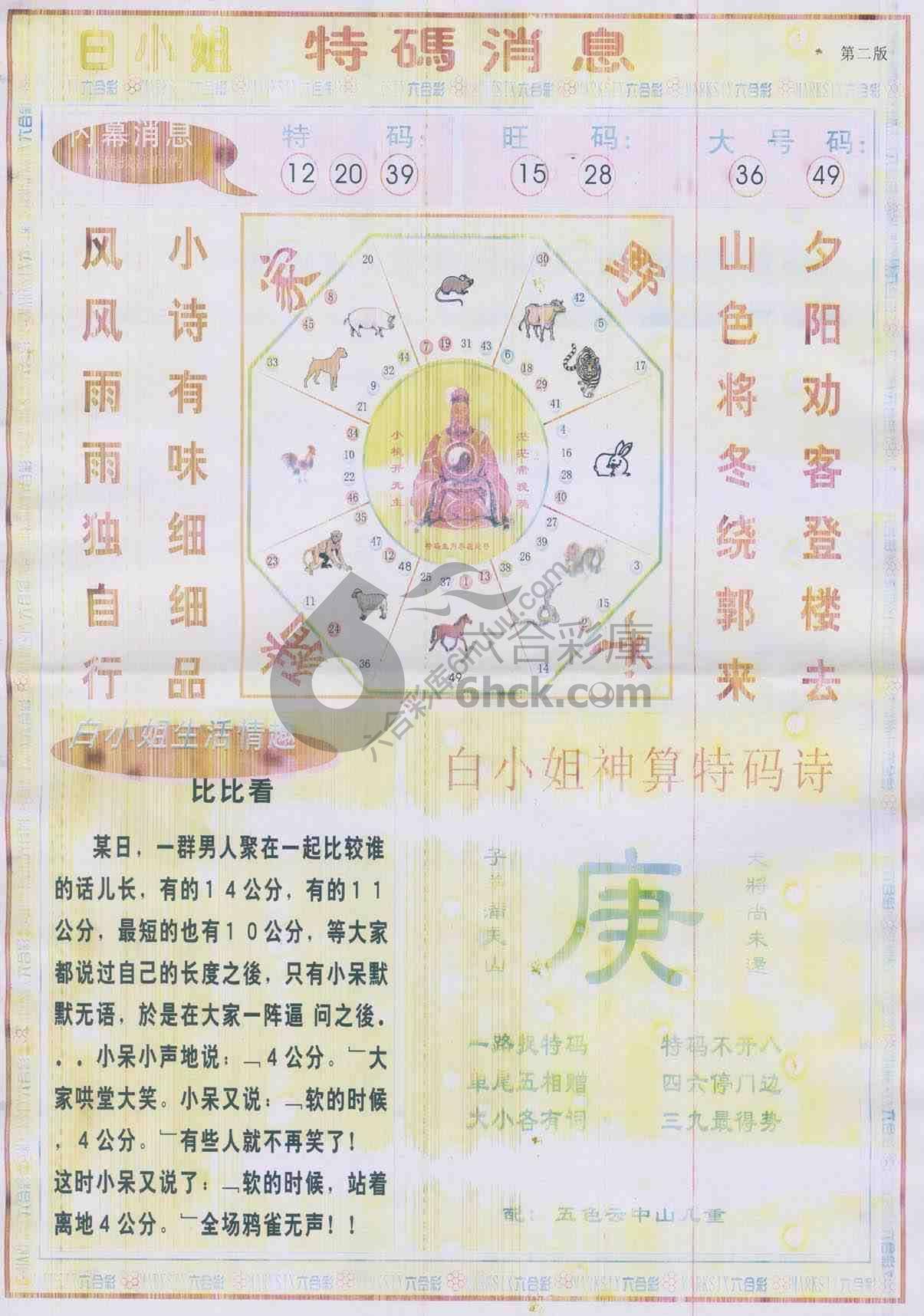 白小姐特码消息
