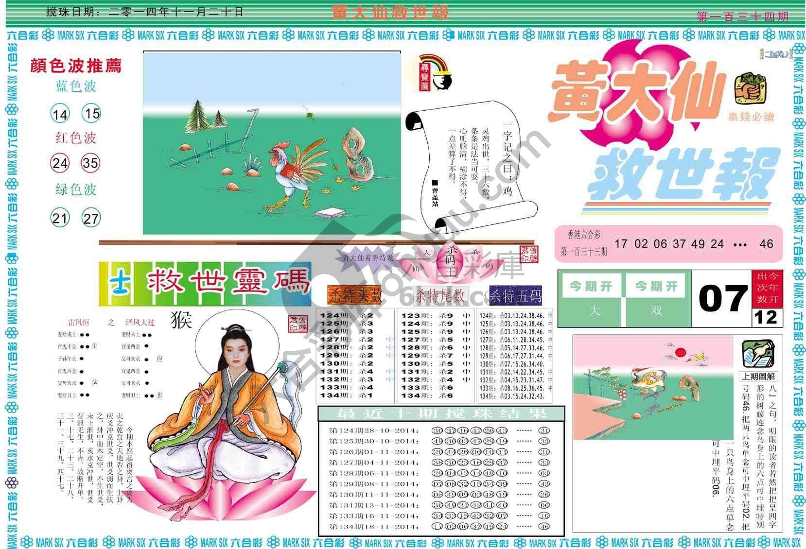 黄大仙救世报