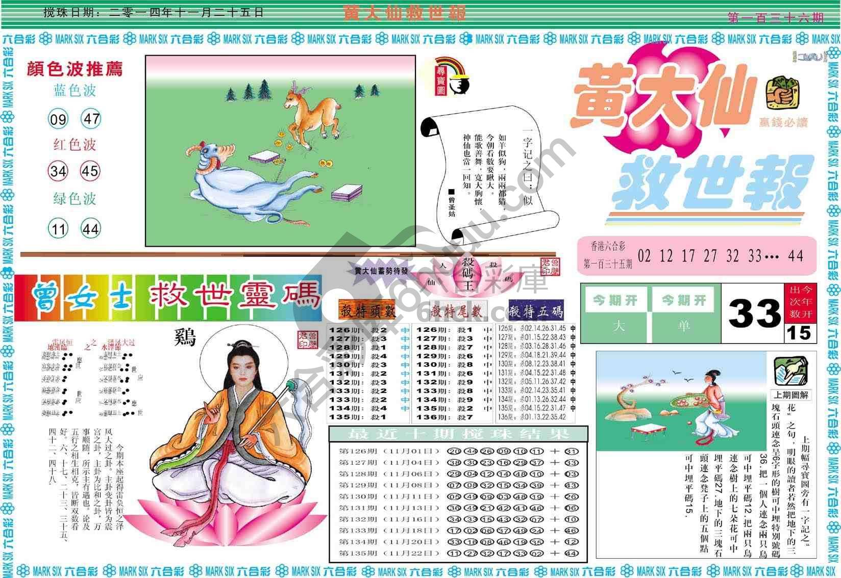 黄大仙救世报
