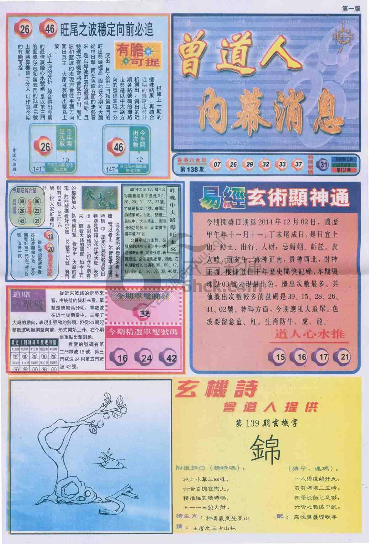 曾道人内幕消息