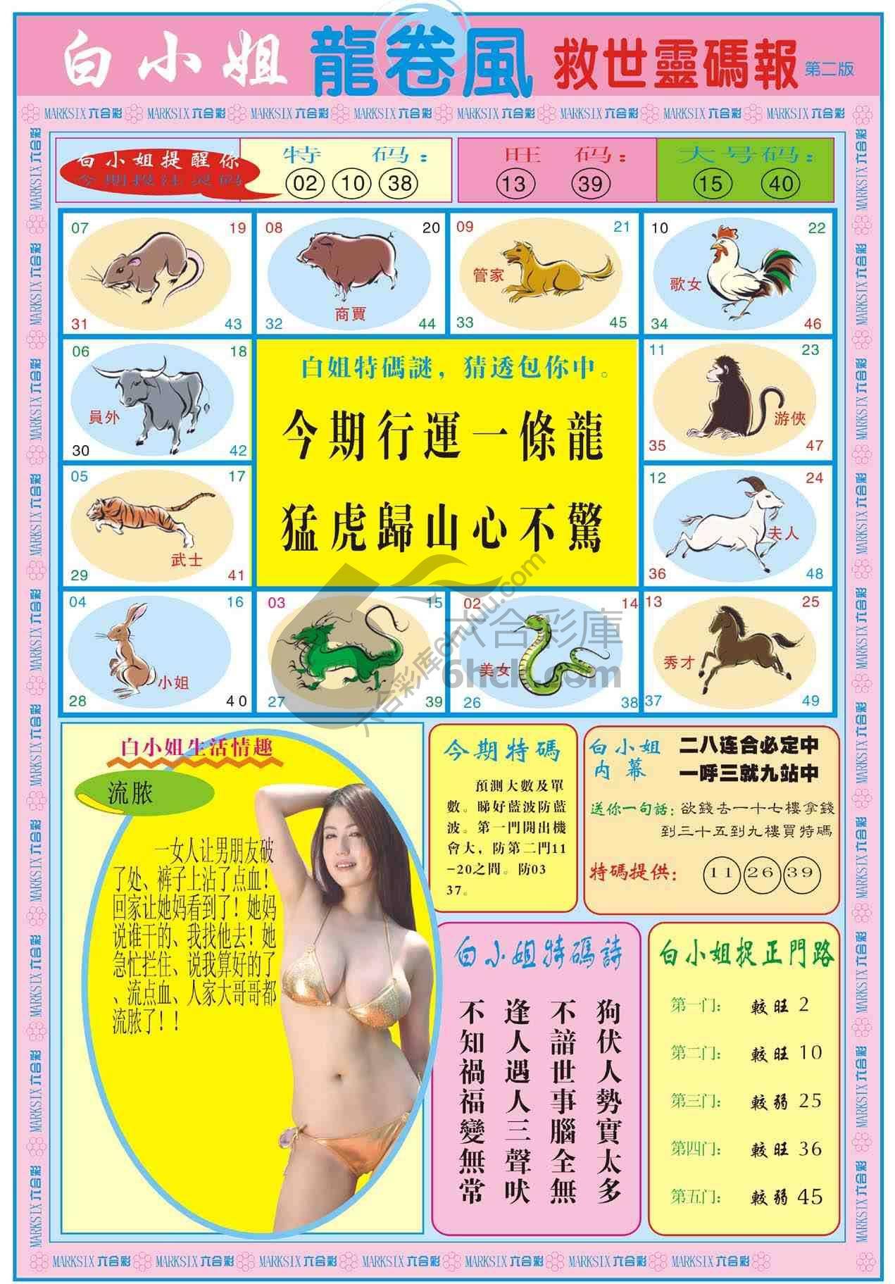 白小姐救世灵码报