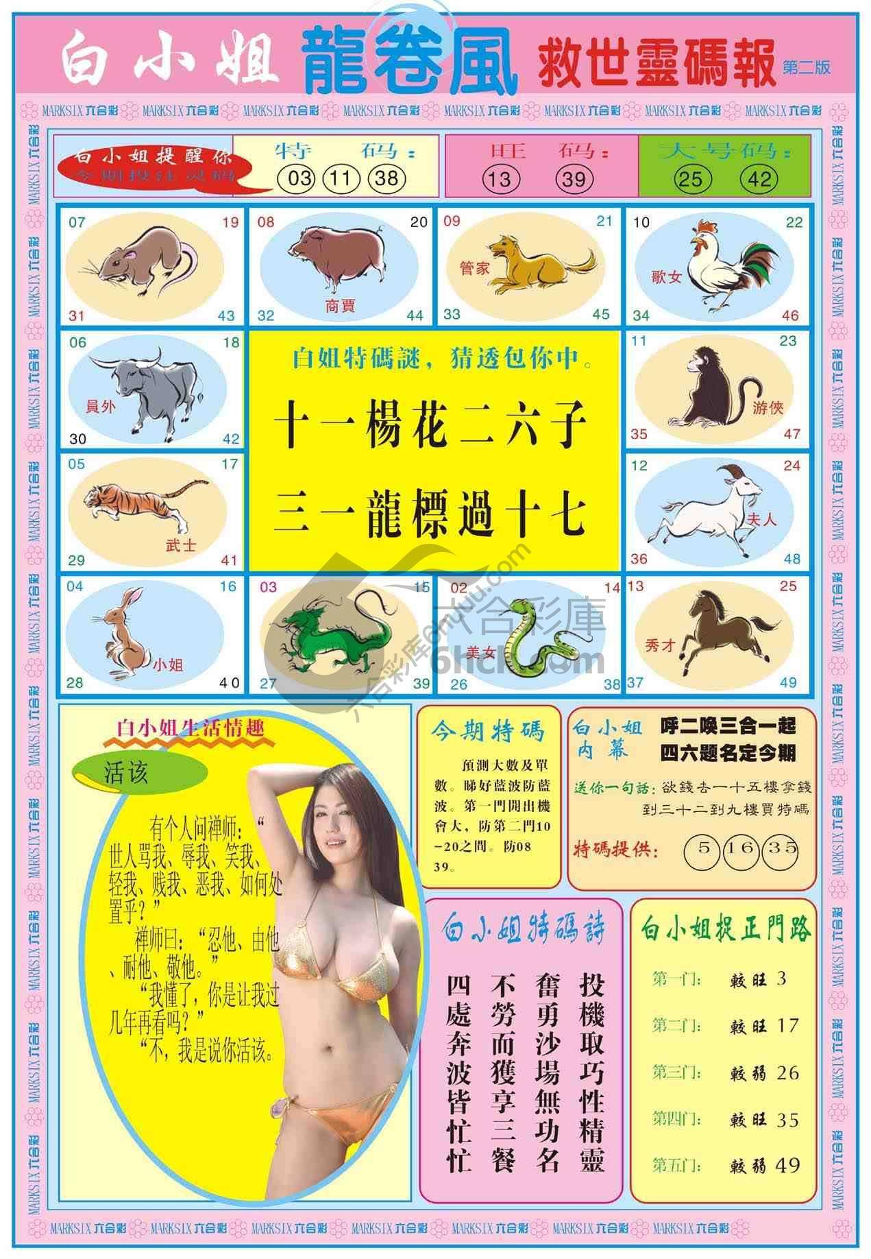 白小姐救世灵码报