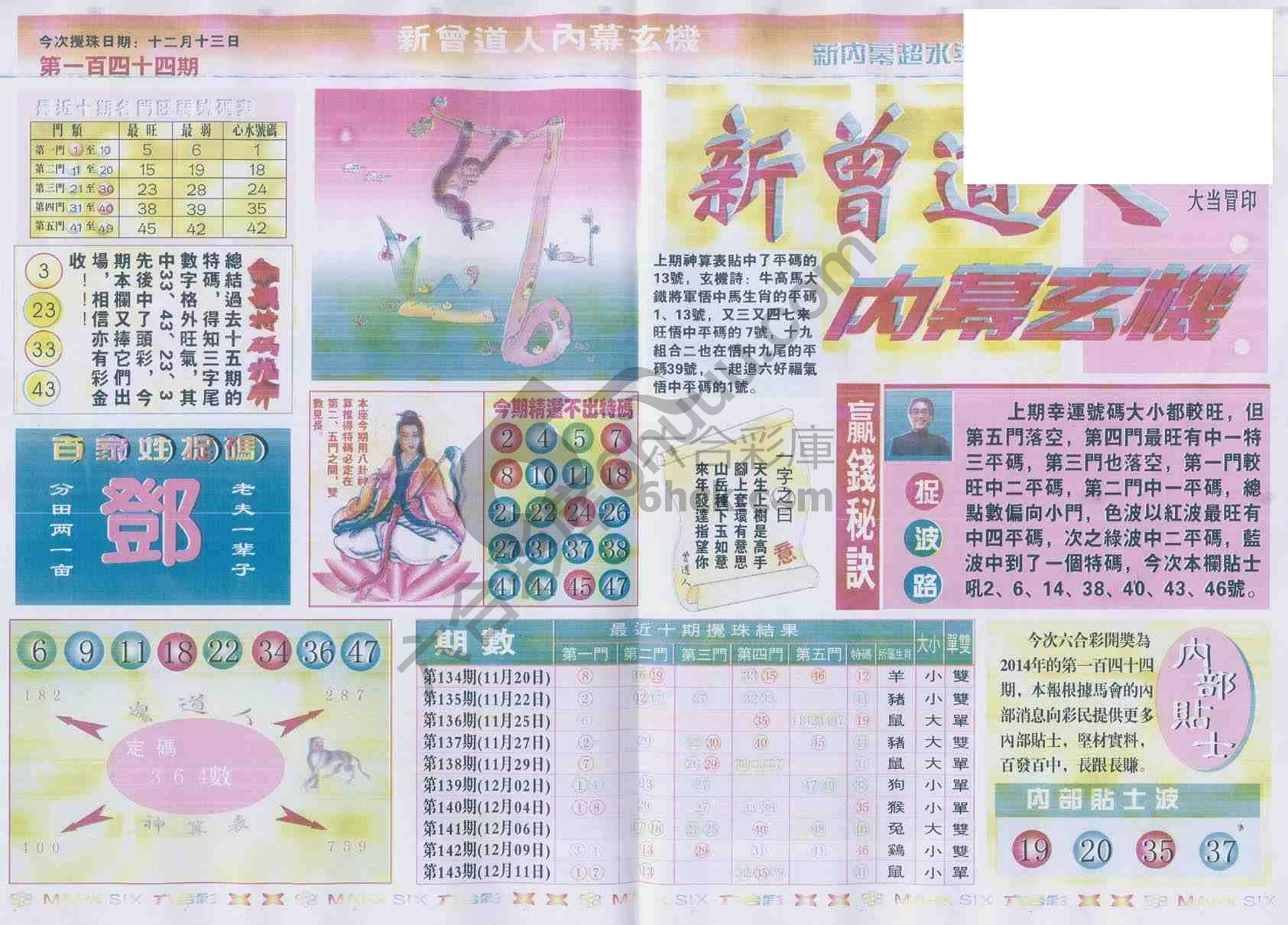 新曾道人内幕玄机