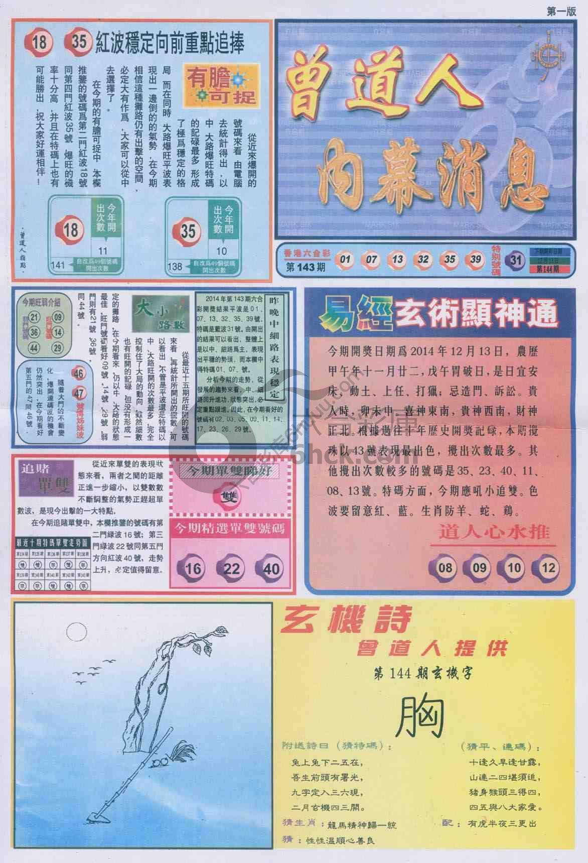 曾道人内幕消息