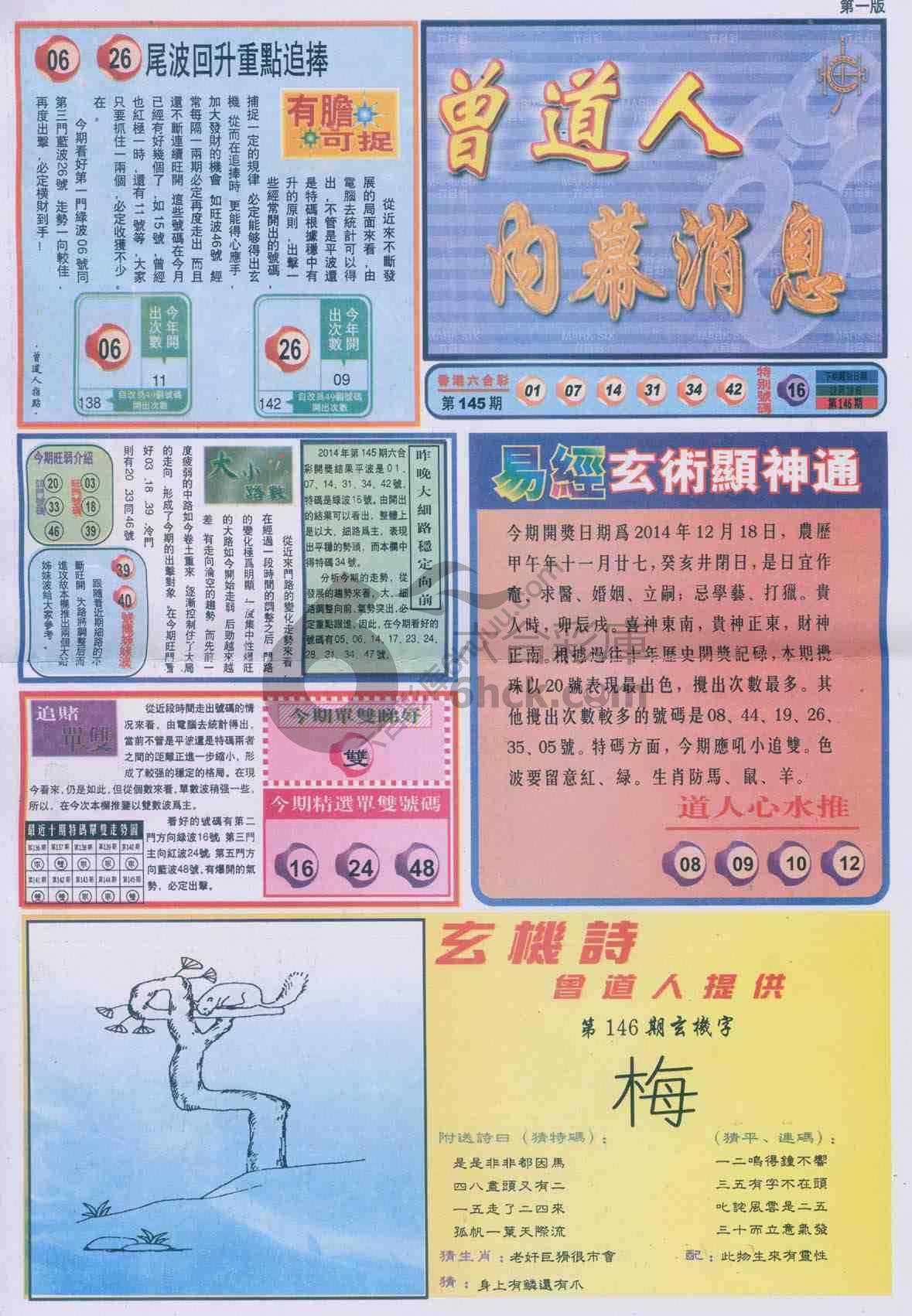 曾道人内幕消息
