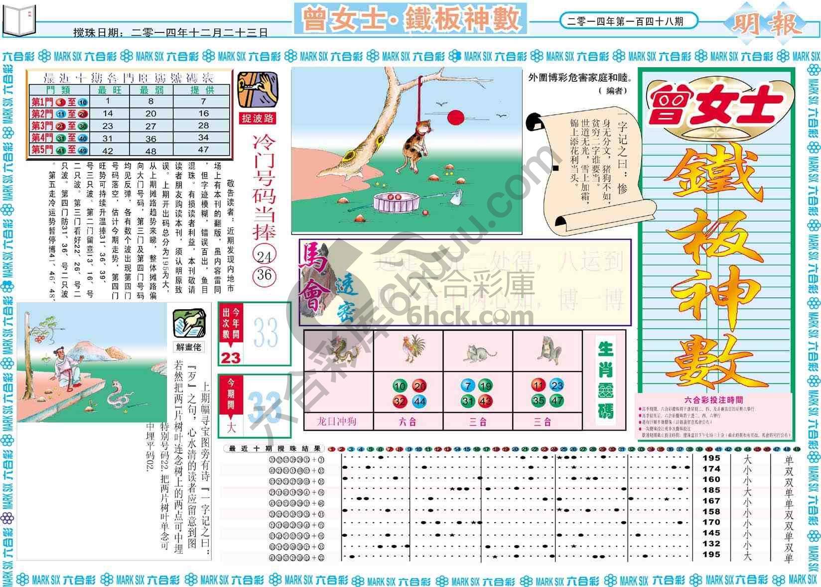 曾女士铁板神数