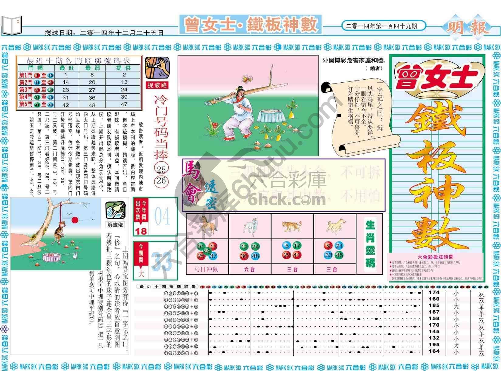 曾女士铁板神数