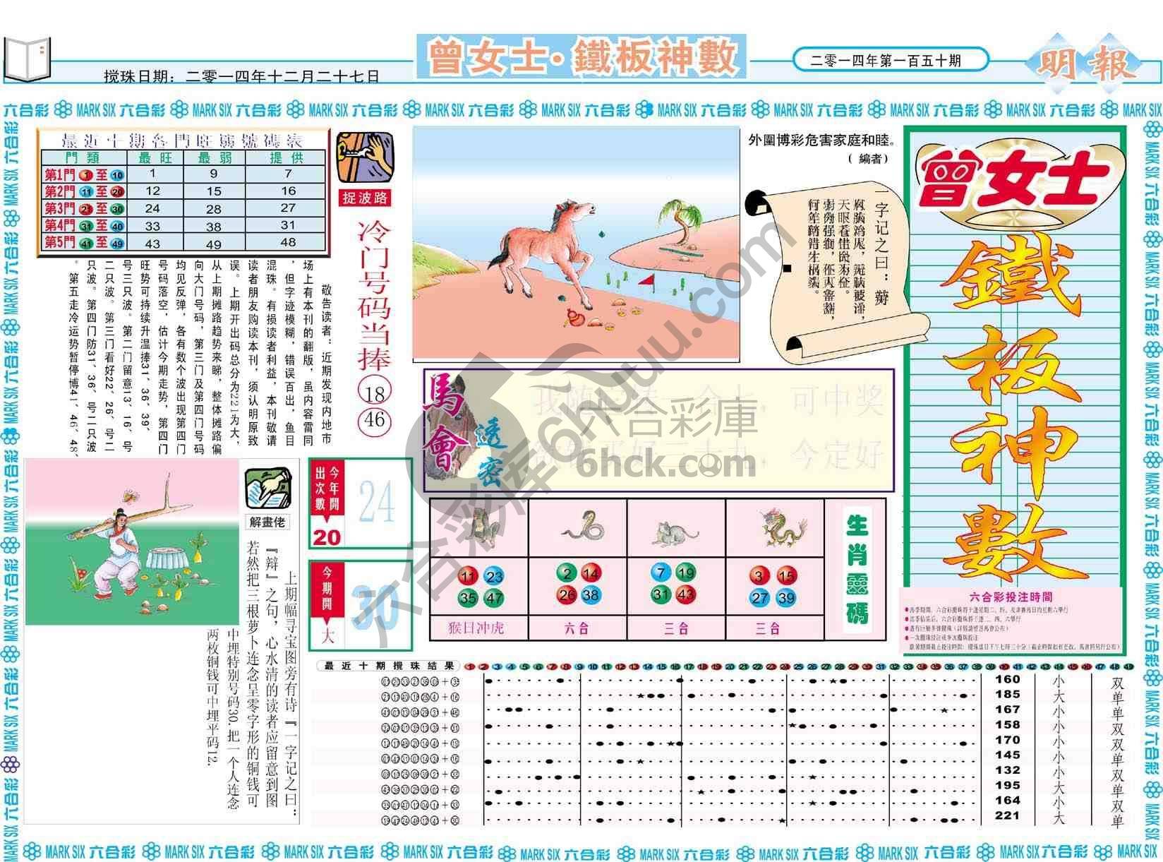 曾女士铁板神数