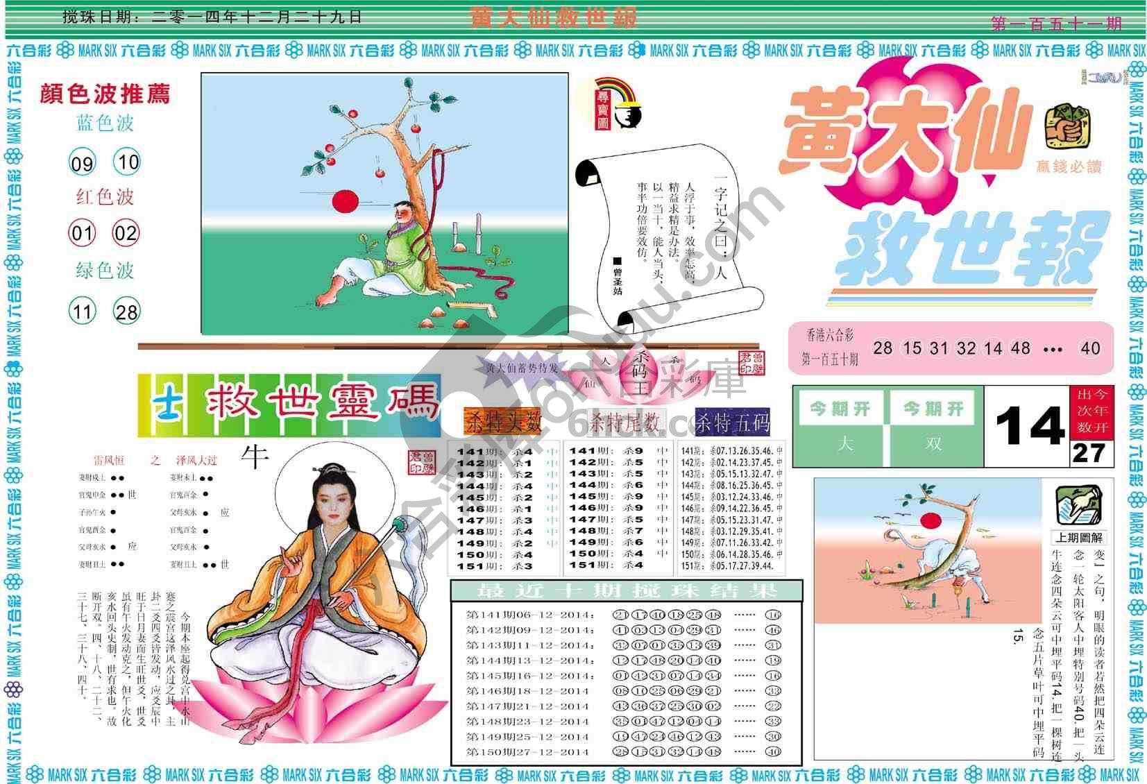 黄大仙救世报