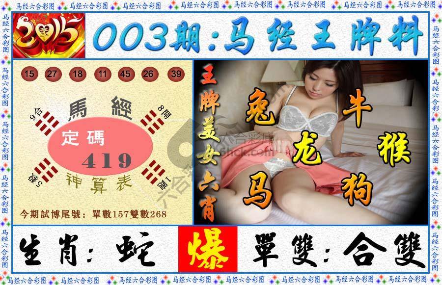 马经王牌料
