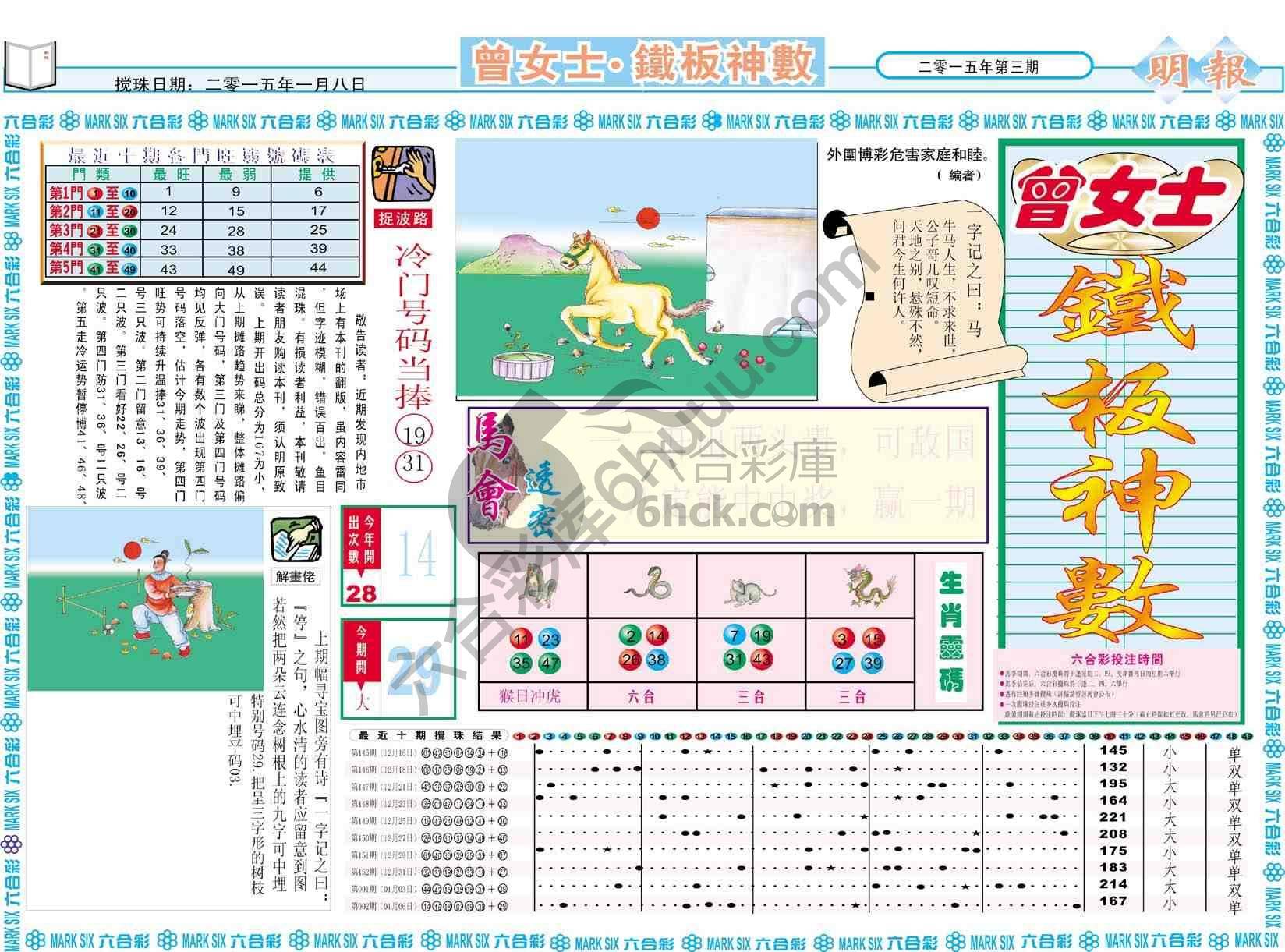 曾女士铁板神数