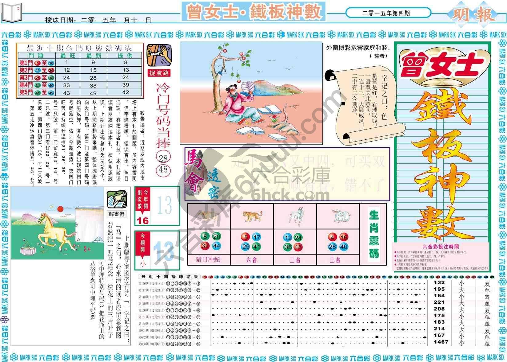 曾女士铁板神数