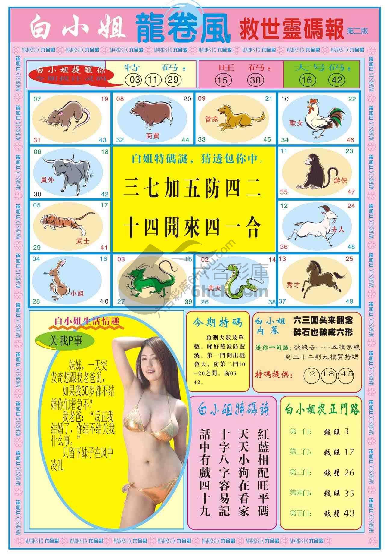 白小姐救世灵码报