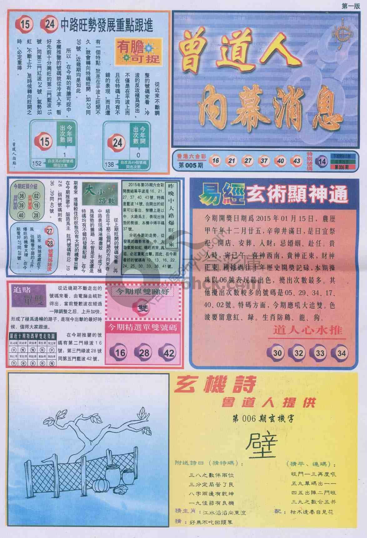 曾道人内幕消息