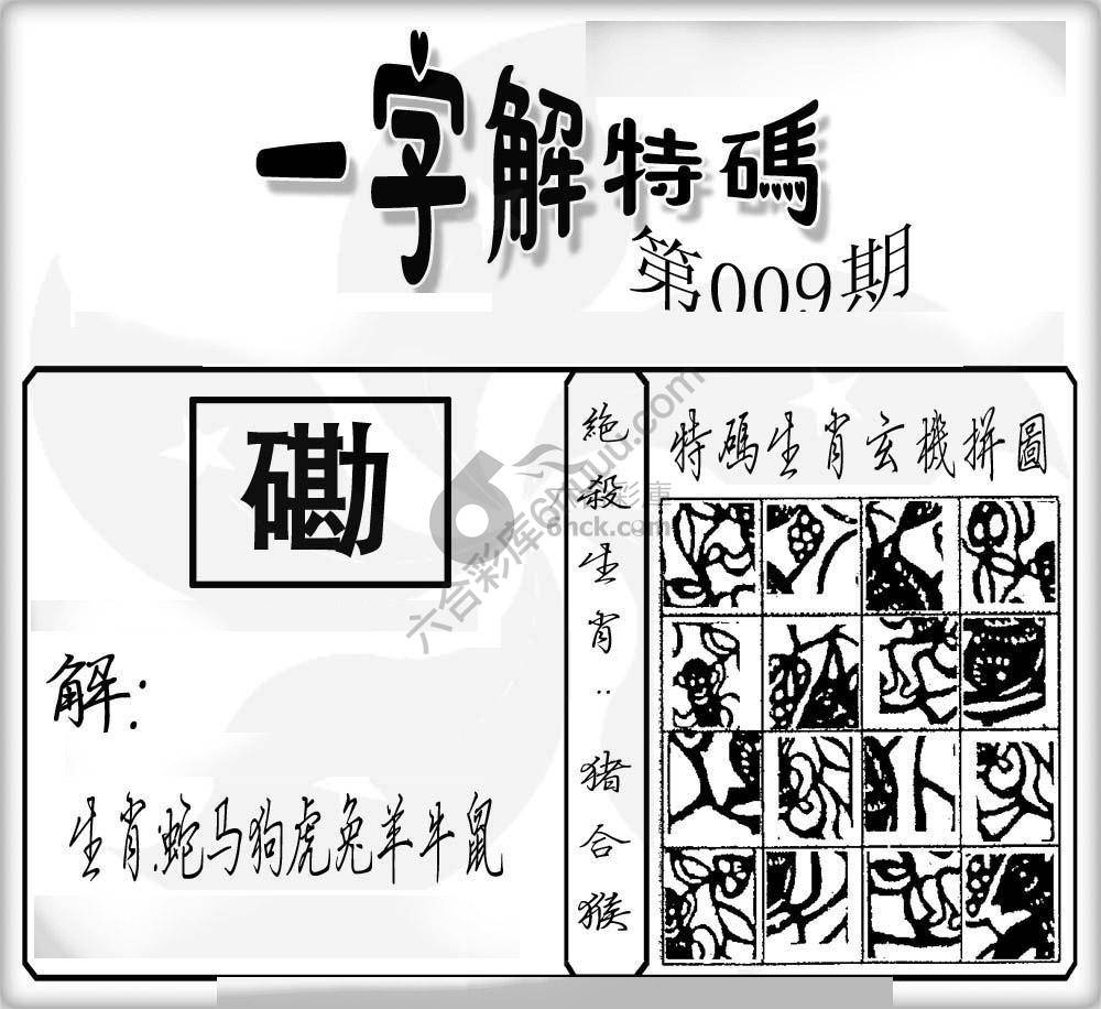 一字解特码