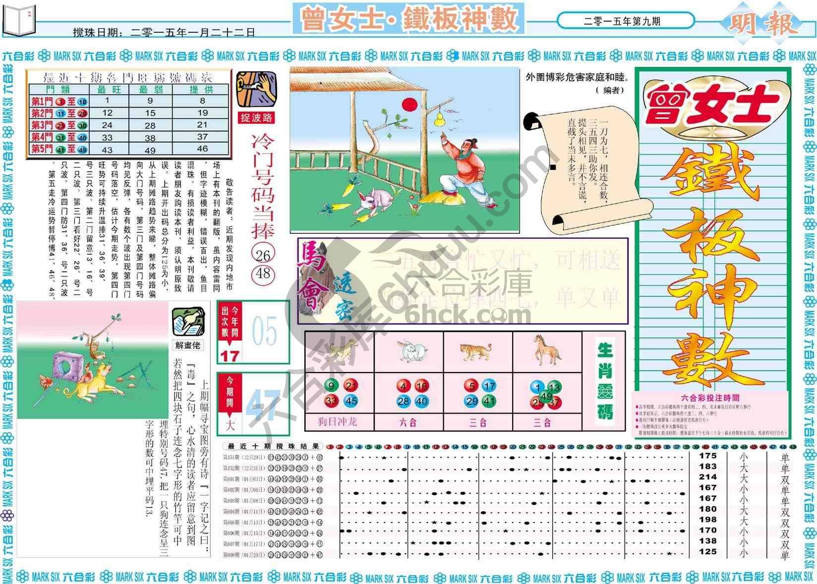 曾女士铁板神数