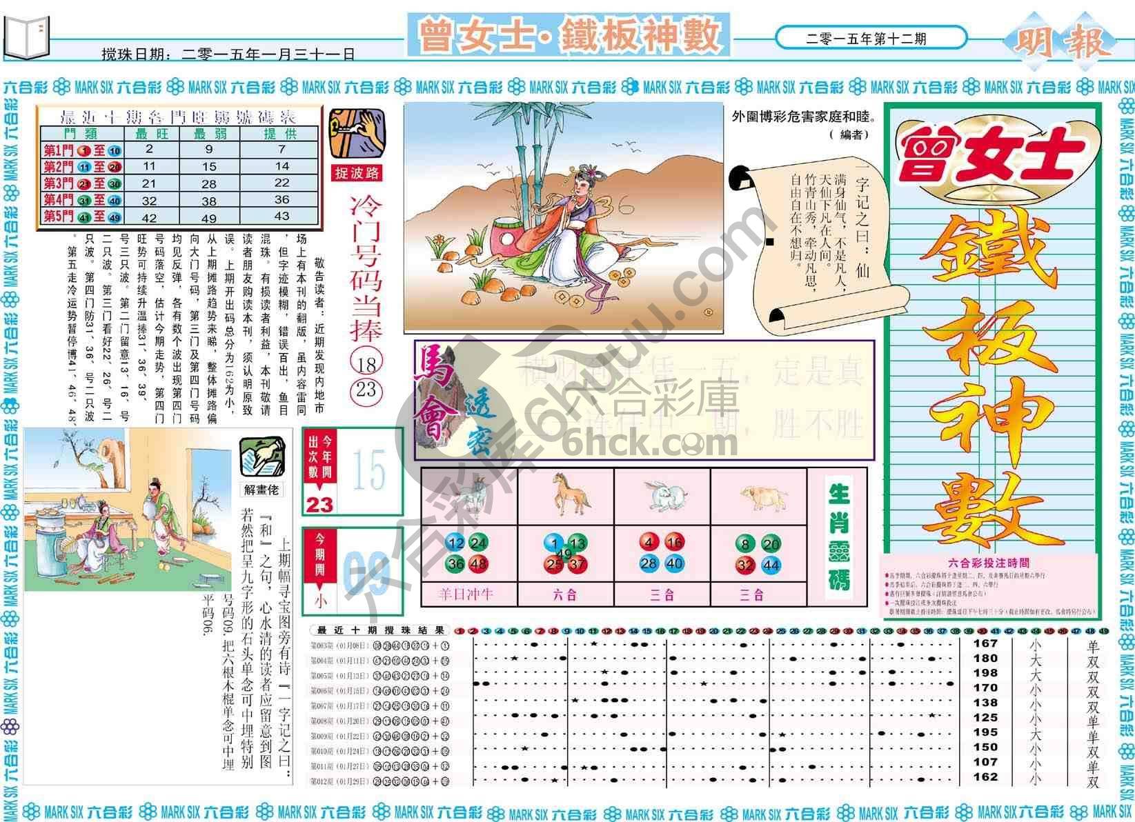曾女士铁板神数