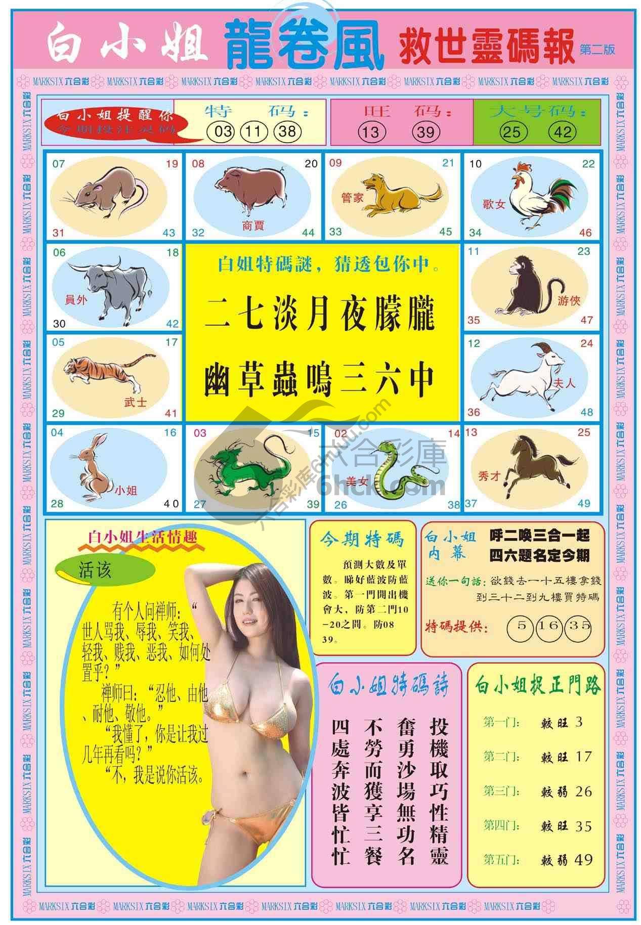 白小姐救世灵码报