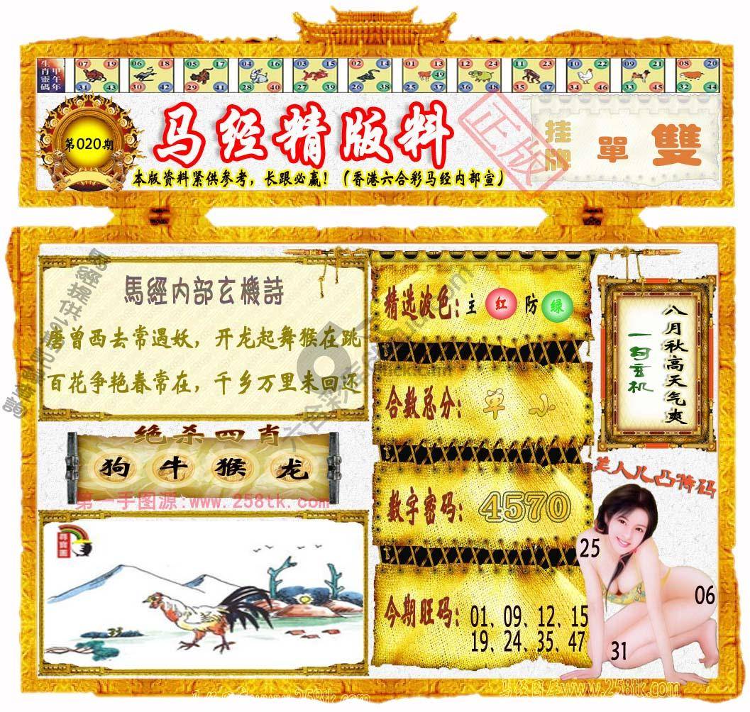 马经精版料