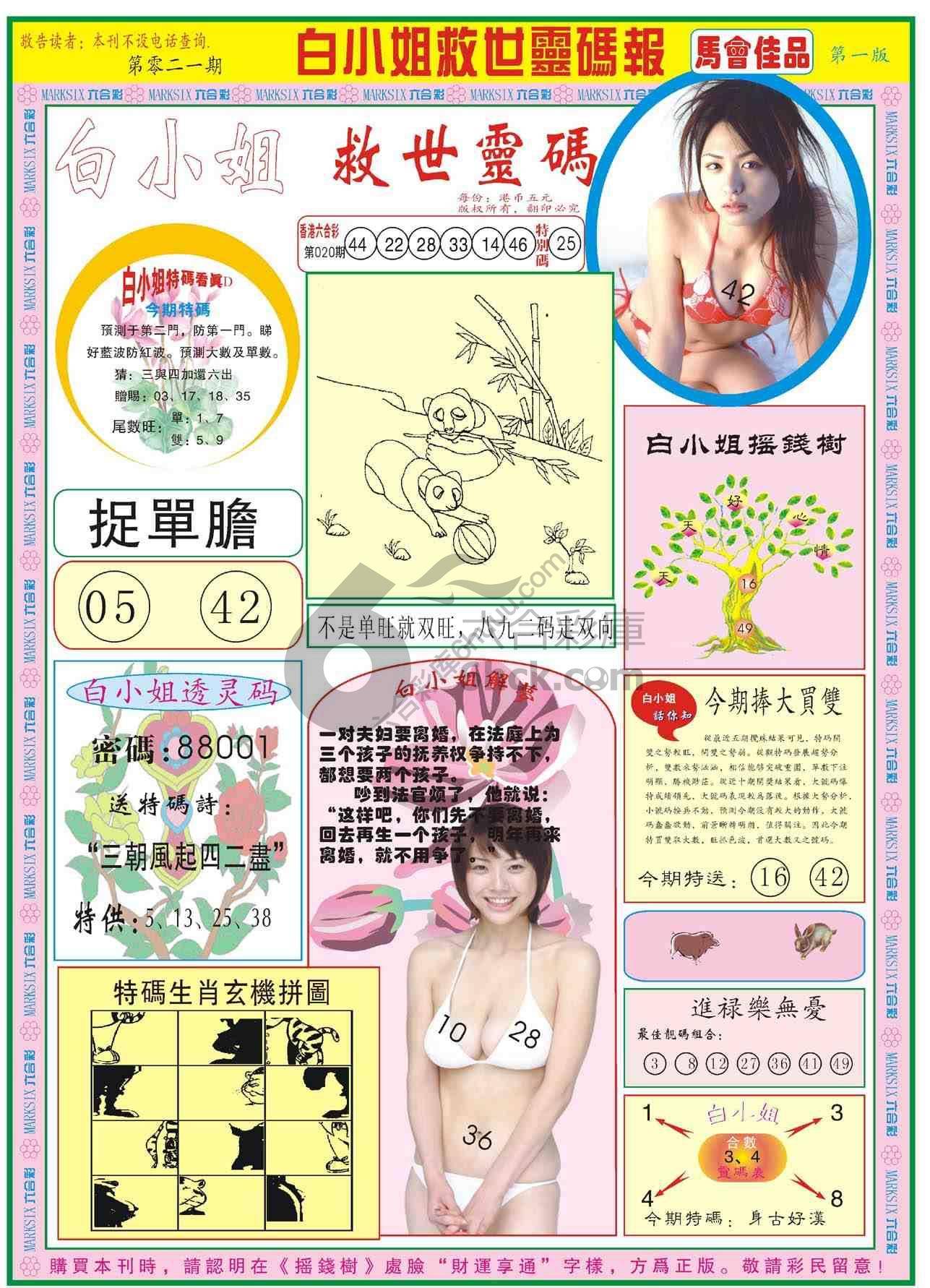 白小姐救世灵码报