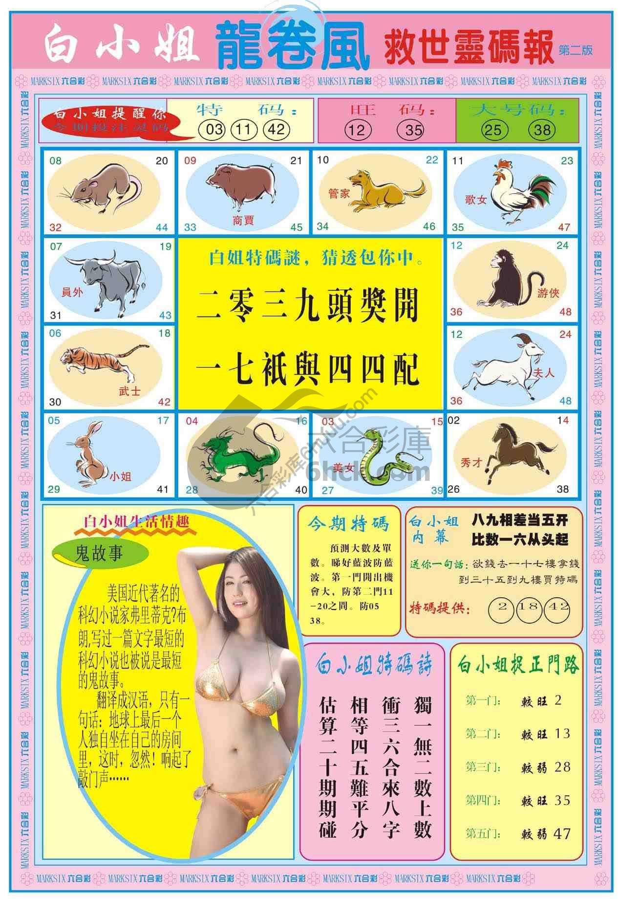 白小姐救世灵码报
