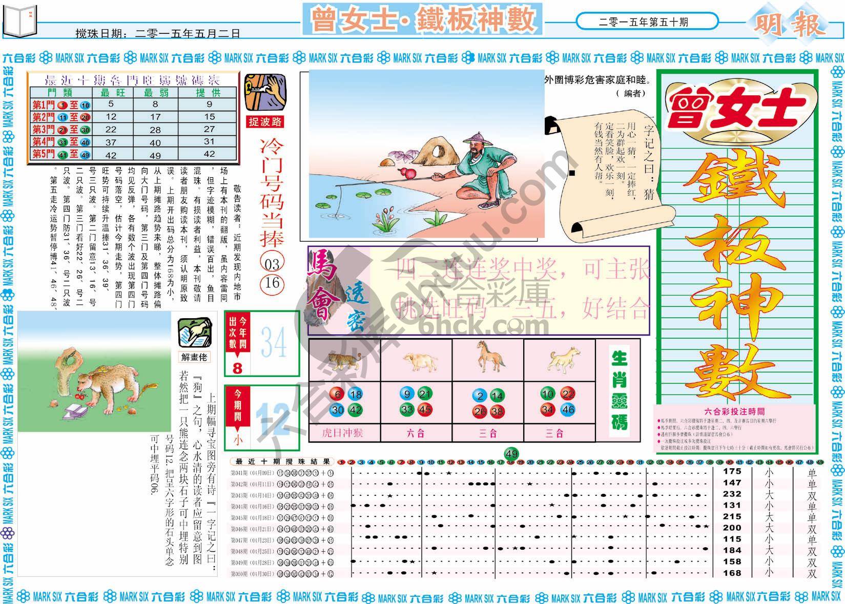 曾女士铁板神数