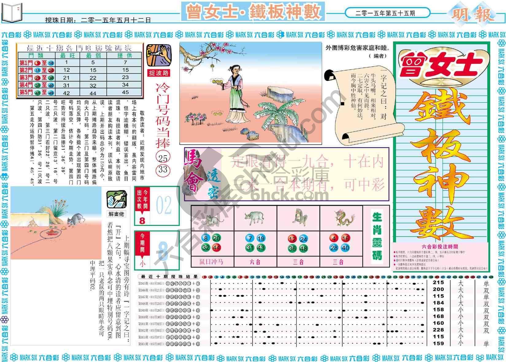曾女士铁板神数