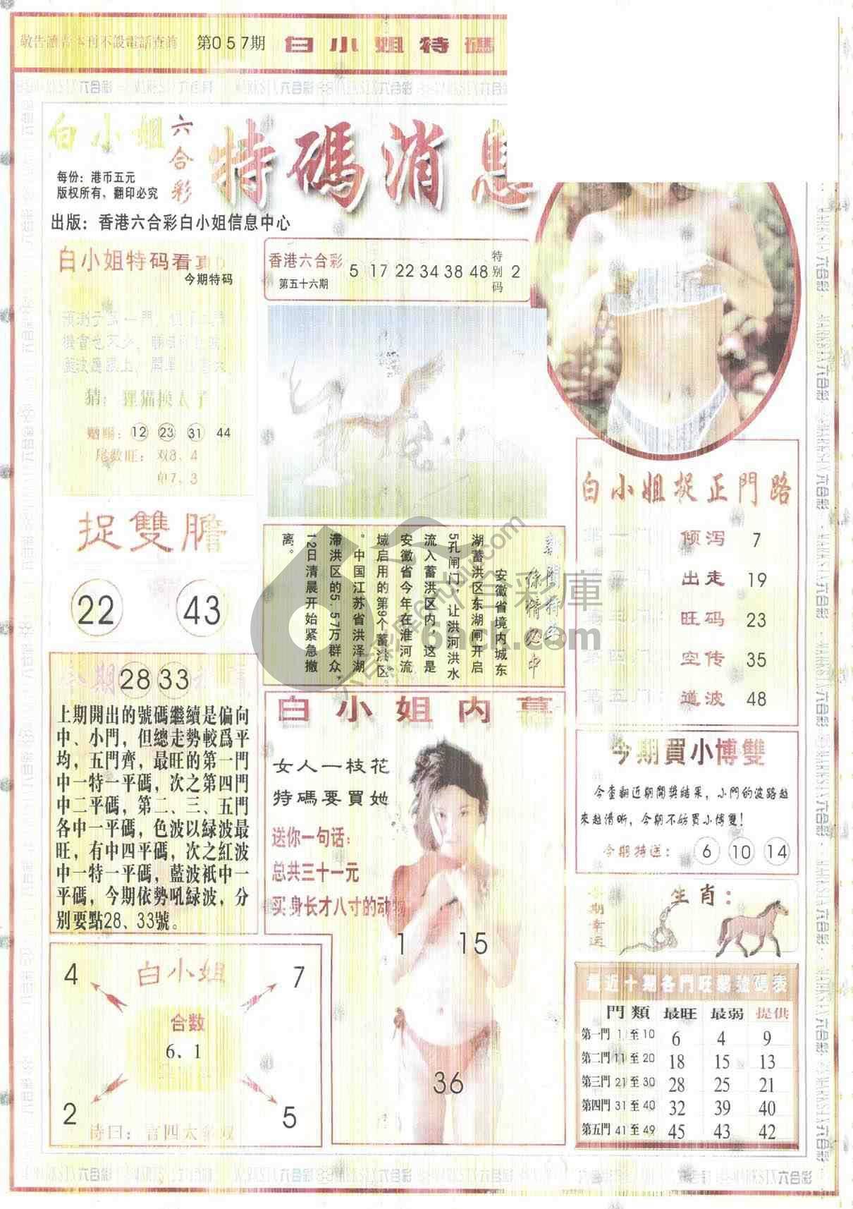 白小姐特码消息