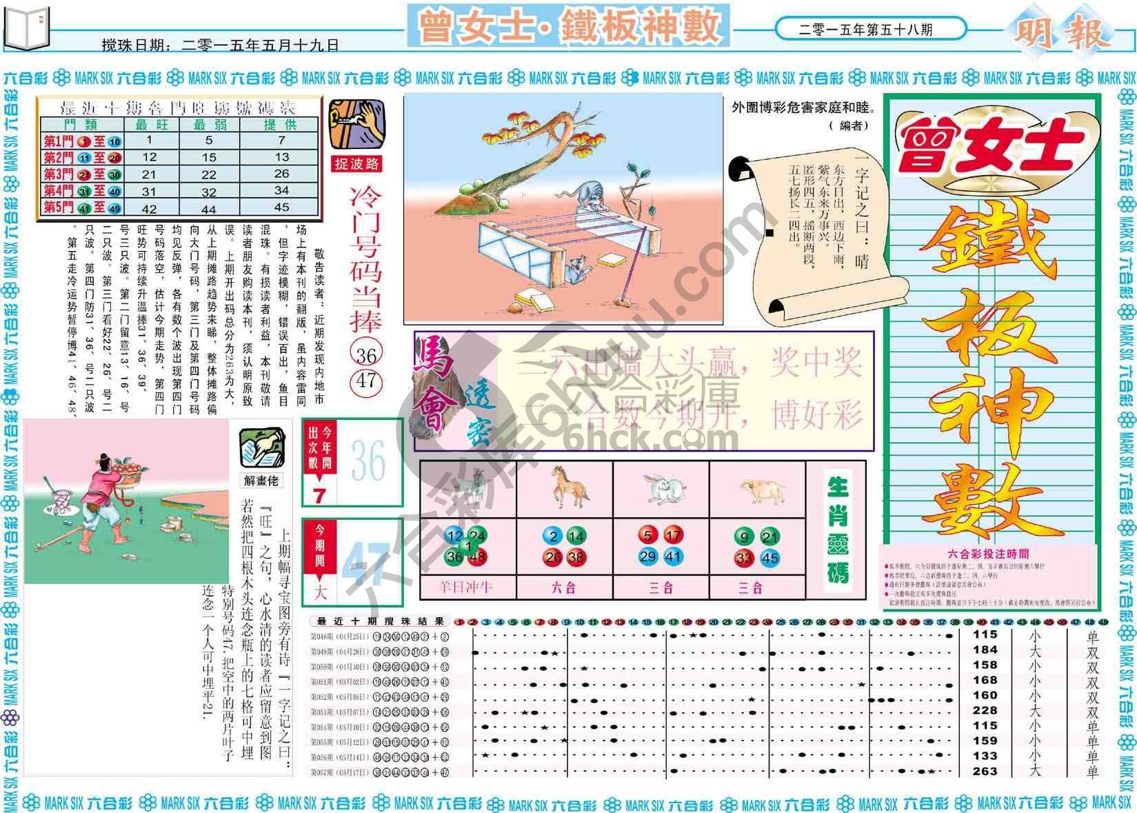 曾女士铁板神数