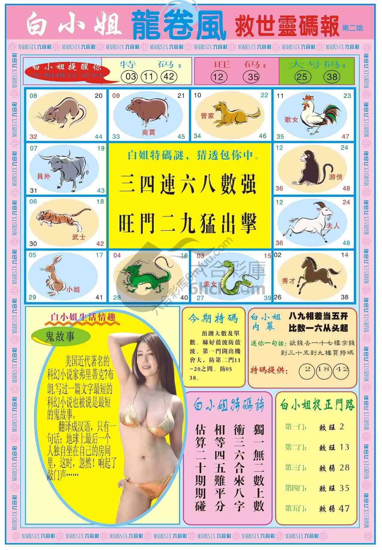 白小姐救世灵码报