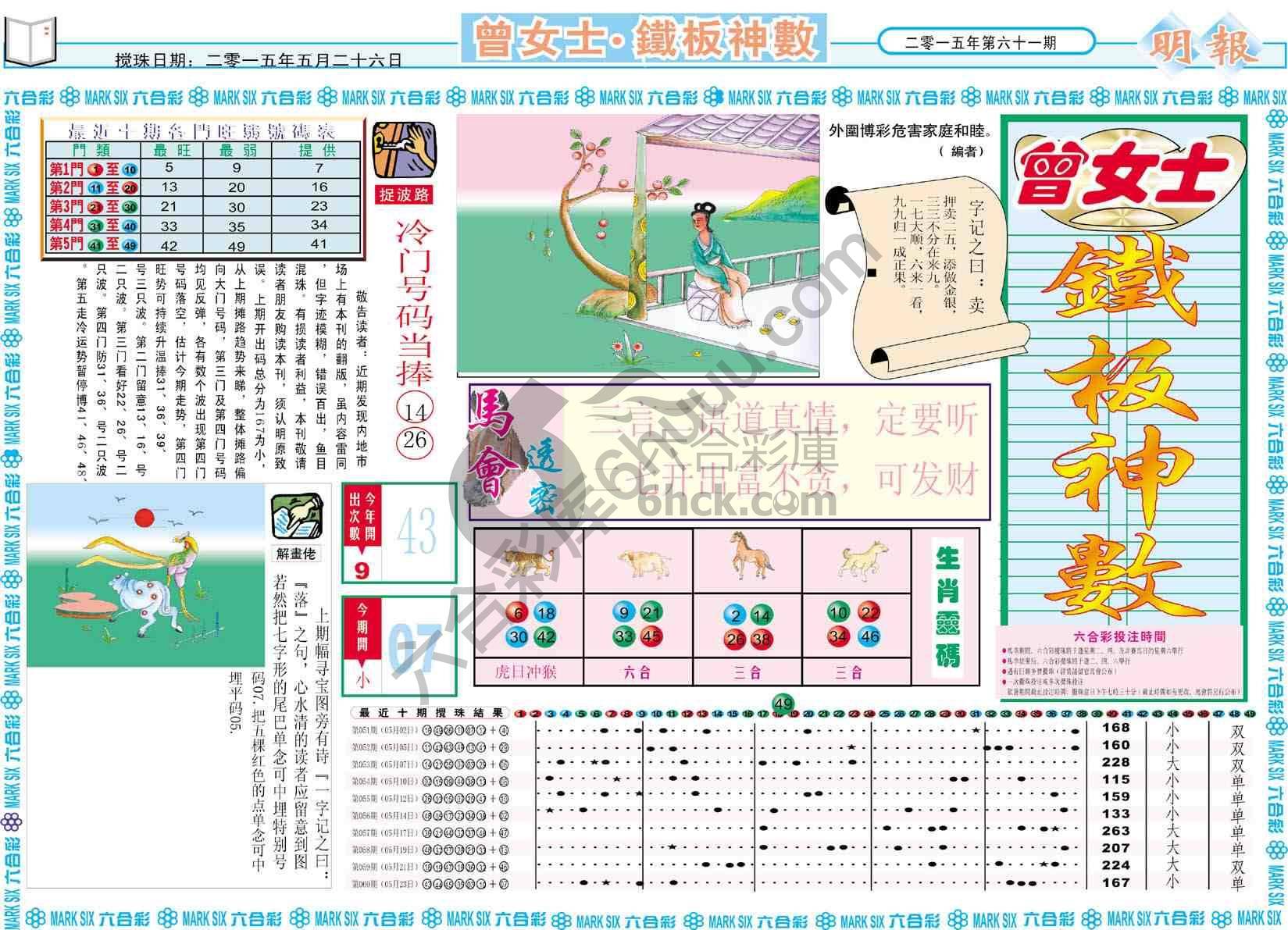 曾女士铁板神数